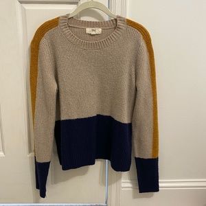 Soft color block sweater